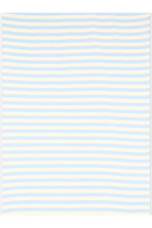 Telo mare in cotone blu e beige SAINT BARTH KIDS | FOUT01200657L